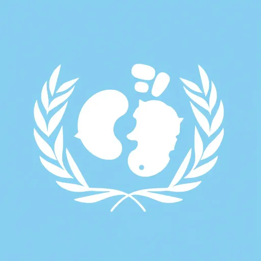 Logo de UNICEF: Simbolo Icono de la Organización Global de Bienestar Infantil