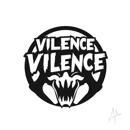 Logo de conflicto violento y agresión