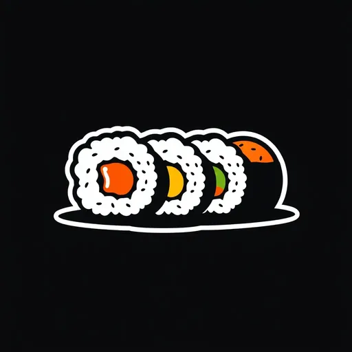 Logo de sushi roll: representación de marca simple y efectiva