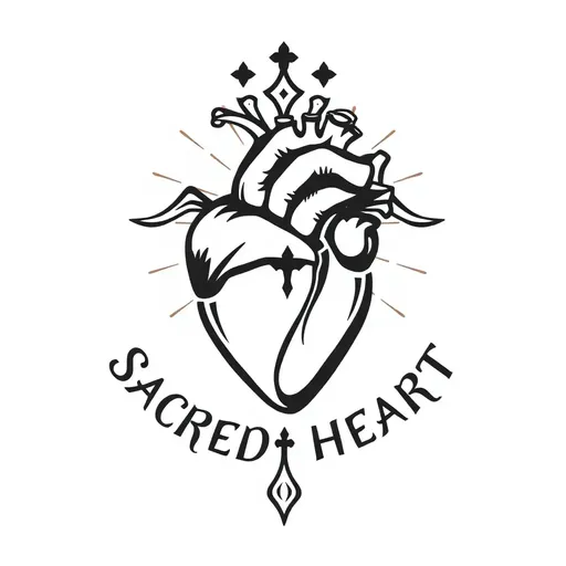 Logo del Corazón Sagrado Representa la Tradición Católica