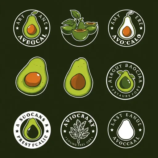 Logos de Aguacate: Diseñando una Perspectiva Fresca