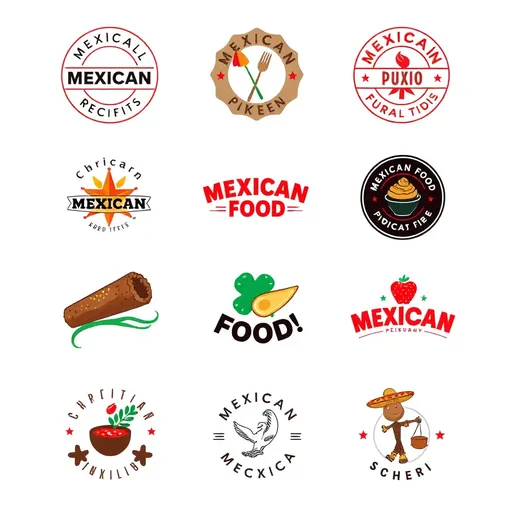 Logos de Comida Mexicana Representan Cucina Auténtica