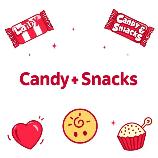 Logos de Dulces y Snacks Muestran Manjares Dulces