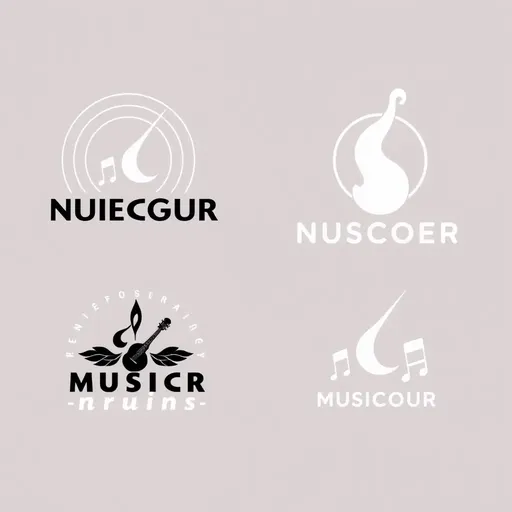 Logos de Grupo Musical Muestran Elementos de Diseño Creativos