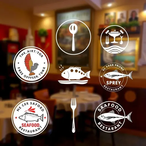 Logos de Restaurante de Mariscos: Muestra de Delicadezas Frescas