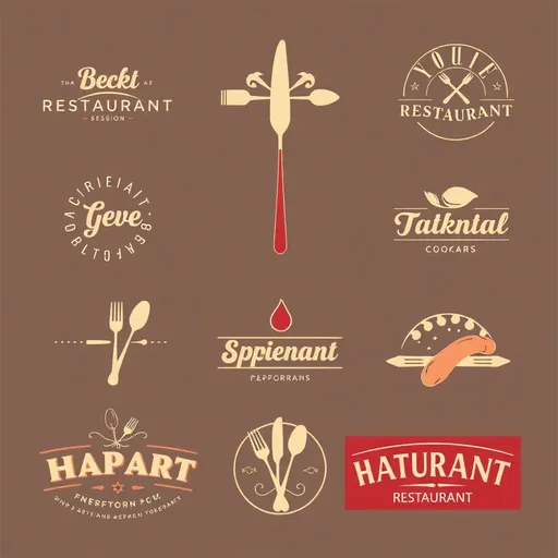 Logos de Restaurantes de Alta Gama Destacan Excelencia Culinary y Sophisticación