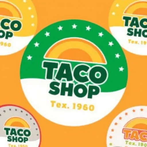 Logos de Taquería Representan Negocios de Comida deliciosa