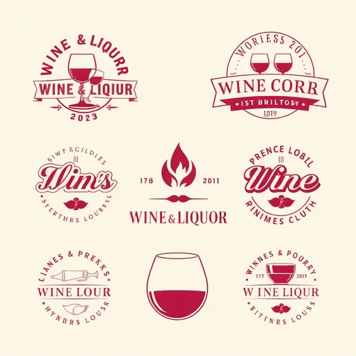 Logos de Vino y Licores: Marcas Iconicas de Marcas de Vino y Esencias Premium