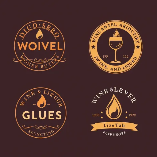 Logos de Vino y Licores: Símbolos de la Industria de Vino y Espirituosas