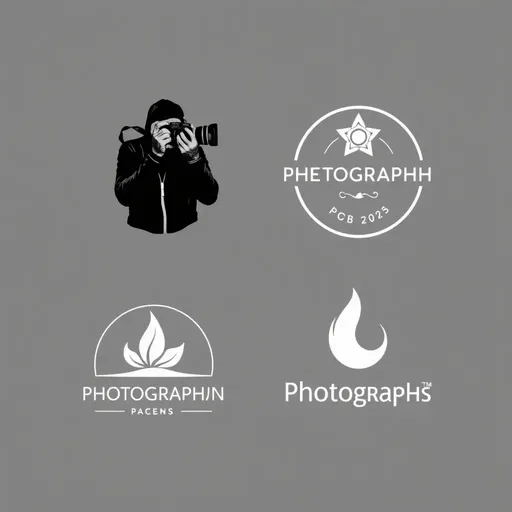 Logos de fotógrafo muestran expresión artística y habilidad