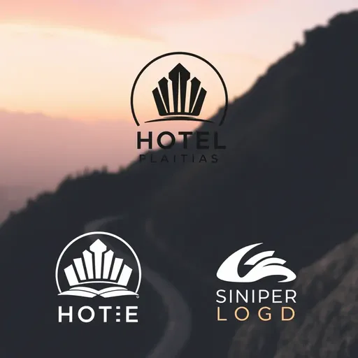 Logos de hotel destacados en la recepción del hotel