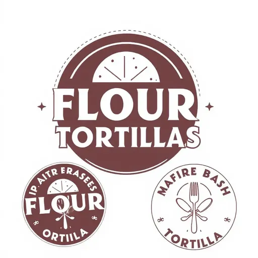 Logos de tortilla: diseños para productos alimenticios a base de harina