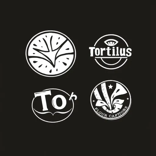 Logos de tortilla de harina representan la identidad de la marca de manera visible