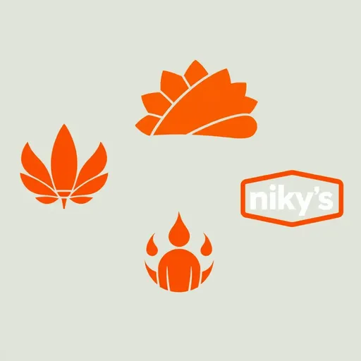 Logos naranja: colores brillantes y formas simples