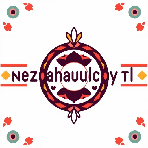 Logotipo Nezahualcoyotl: representación simbólica única y antigua azteca