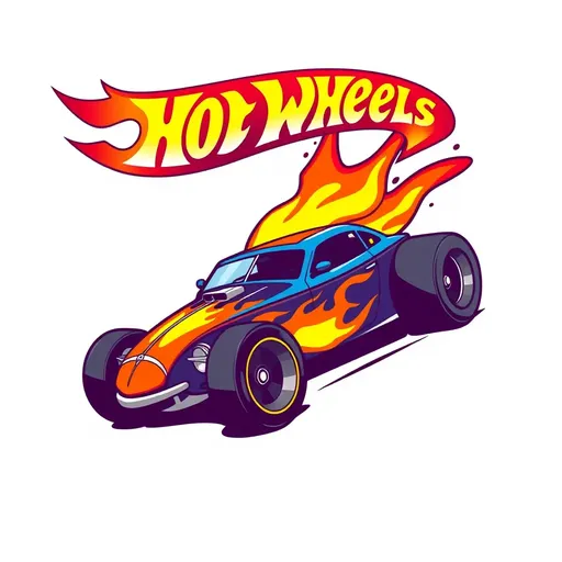 Logotipo PNG de Hot Wheels Presentado en Diseño Impresionante