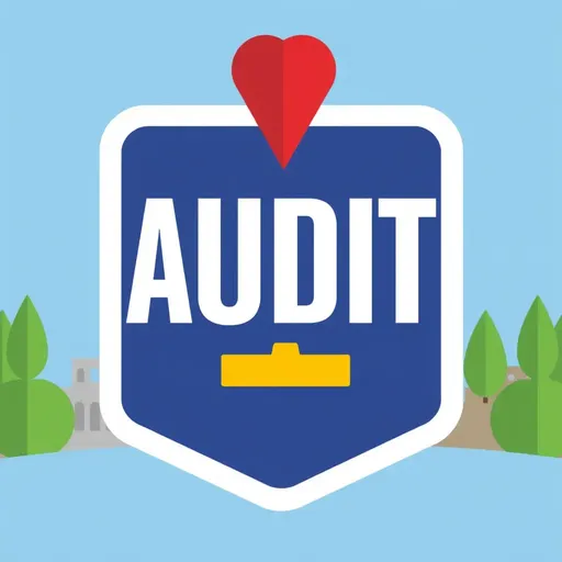 Logotipo de Audit: representación visual de responsabilidad.