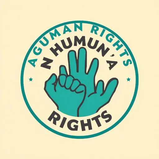 Logotipo de Derechos Humanos Representa Movimiento de Justicia Global