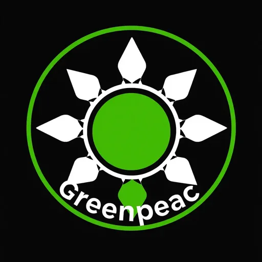 Logotipo de Greenpeace Muestra el Símbolo Icono de Activismo Ambiental