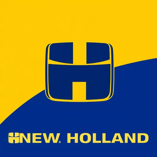 Logotipo de New Holland representa calidad y fiabilidad en agricultura