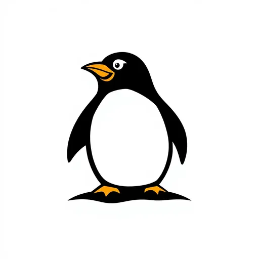 Logotipo de Pingüino: Concepto de Diseño Único