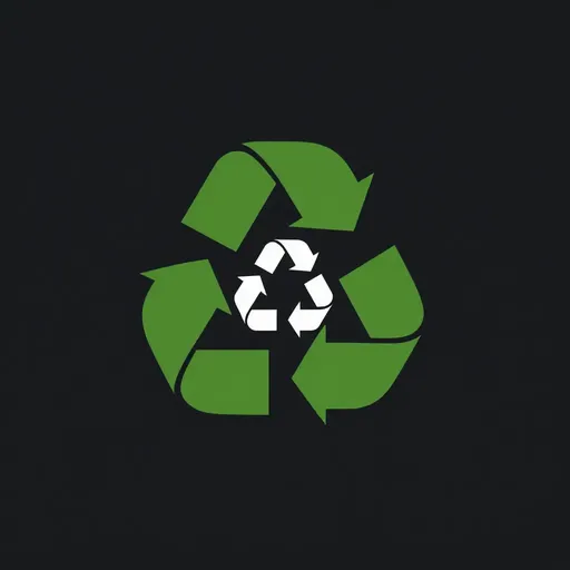 Logotipo de Reciclaje Único para Conciencia Ambiental