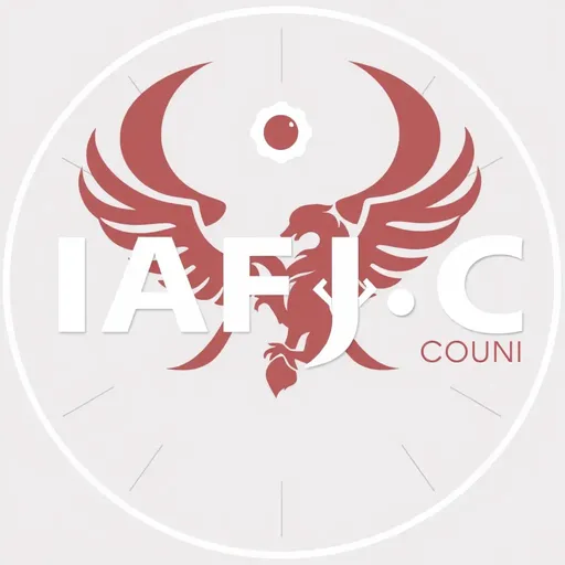 Logotipo de la IAFJC Representa la Asociación Internacional de Forense y Justicia