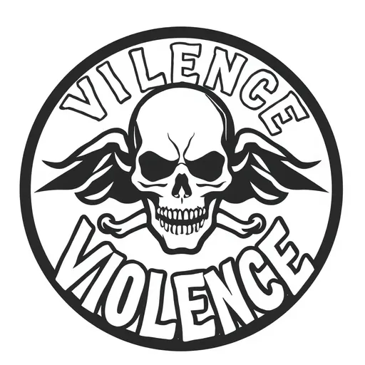 Logotipo de violencia y confrontación brutal