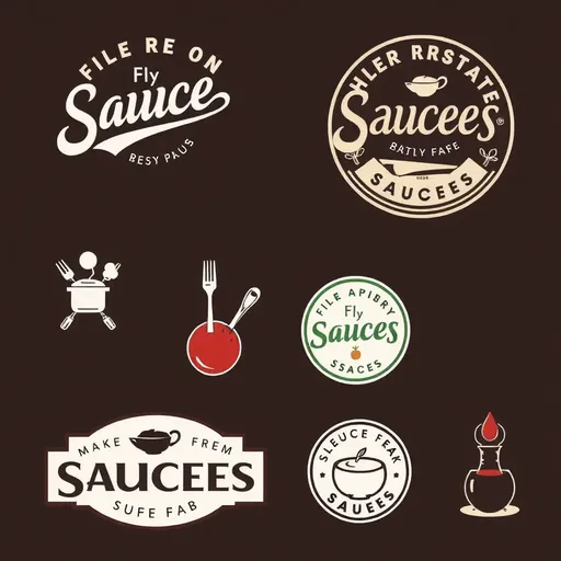 Logotipos únicos para la empresa de salsas