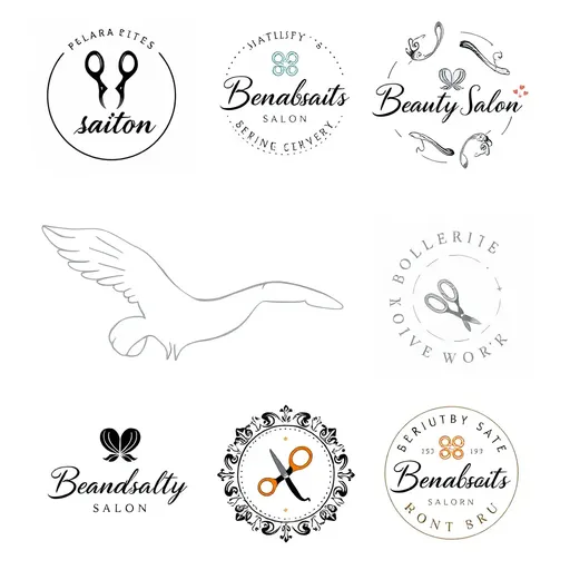 Logotipos de peluquería de belleza personalizados para marcas únicas