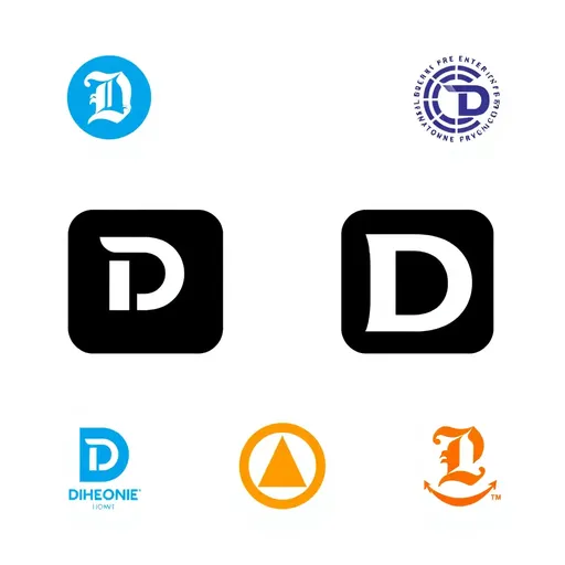 Logotipos dinámicos con la letra D detectados