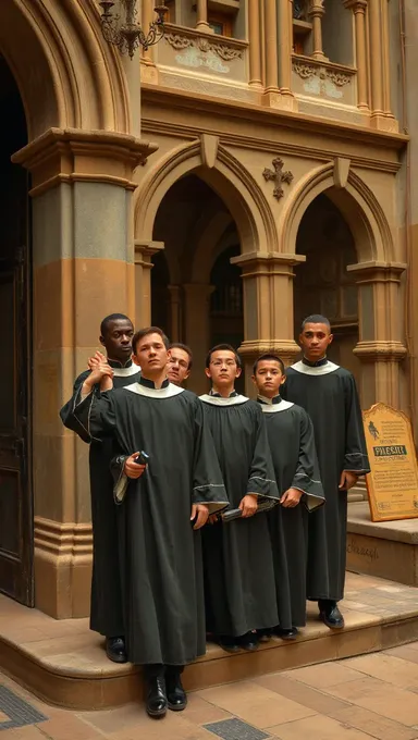 Los chicos del coro interpretan música armónica y hermosa juntos