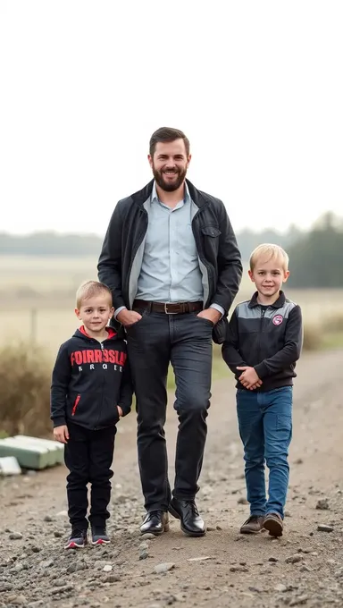 Los tres chicos de él se unen para divertirse