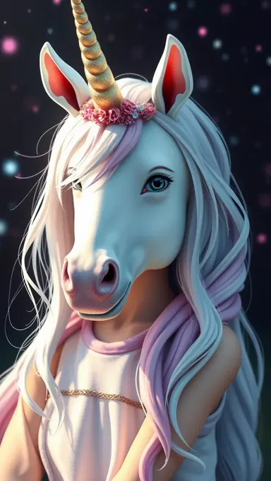 Niña Unicornio: Ser Whimsical y Fantasmagórico