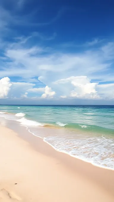 Nubes suaves y esponjosas superpuestas sobre un fondo de playa hermosa