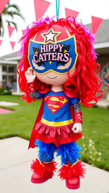 Piñata llena de poderes secretos de las superheroínas