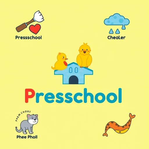 Presentando Logos de Preescolar para la Educación de Niños Pequeños