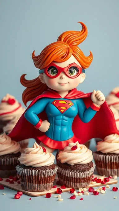 Tiras de cupcake de superheroína: un giro delicioso y superpoderoso