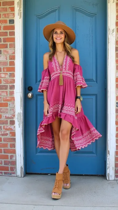 Vestido boho chic: exudando elegancia y fantasía en cada detalle