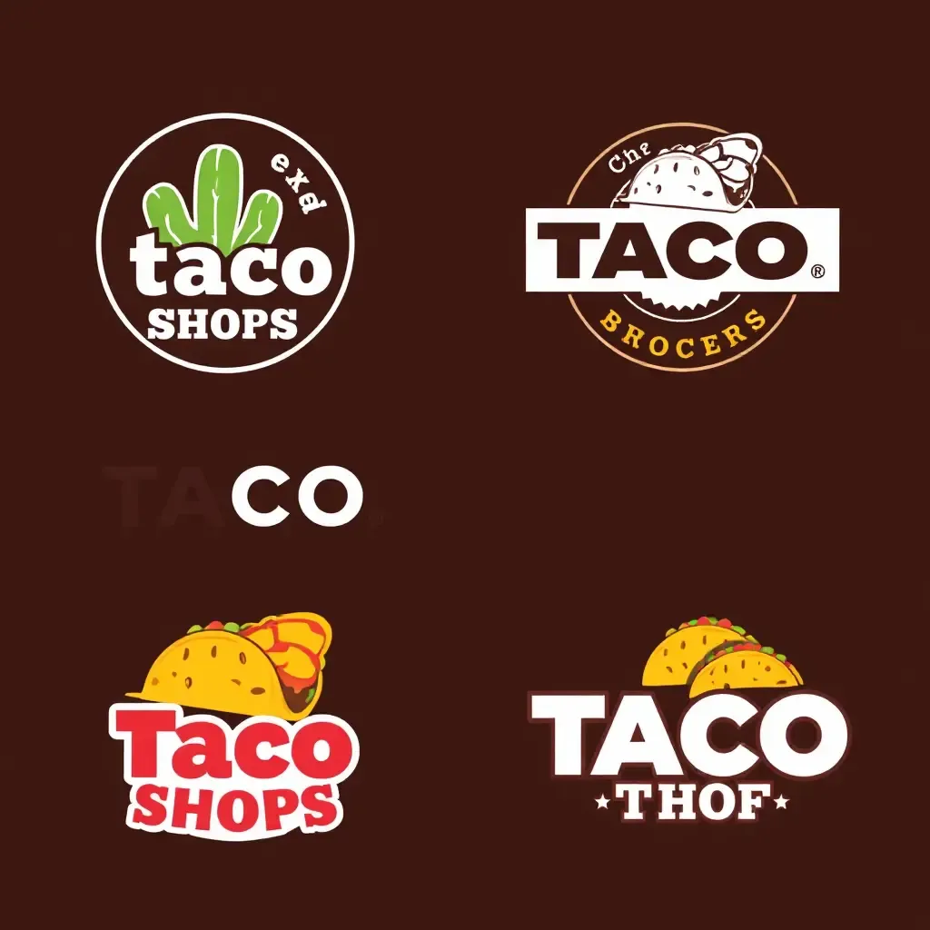 Marcas de tacos: logotipos para tiendas de tacos por todas partes
