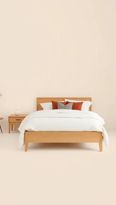 Chambre à Coucher Minimaliste avec Fonds Beige et Décor Simple