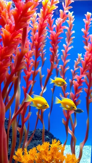 Forêt de kelp colorée pour aquarium