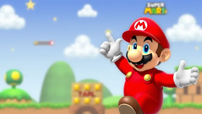 Le fond de Mario dans le royaume des champignons