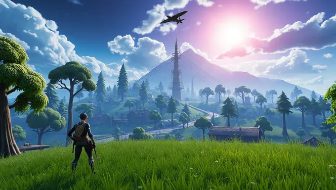 Le mode créatif de Fortnite en arrière-plan permet aux joueurs de construire des mondes