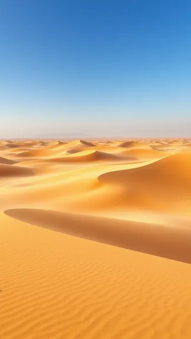 Paysage désertique vaste avec dunes de sable infinies