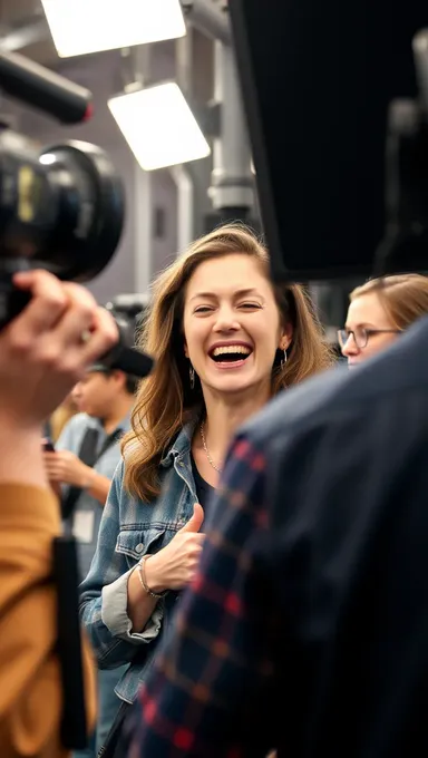 Énergie arrière-scène d'une actrice de fond