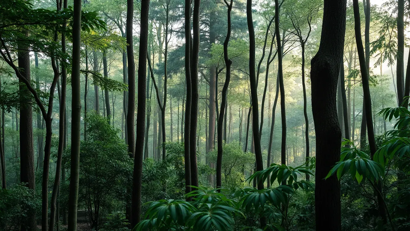 Forêt d'arrière-plan : un écosystème mystérieux et ancien