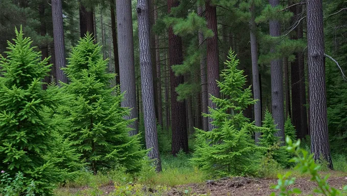 森林背景：心を静めるための静かな設定