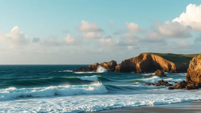 視覚的インスピレーションのための美的海の背景