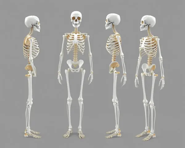 3D Human Skeleton Diagram with Multiple Angles